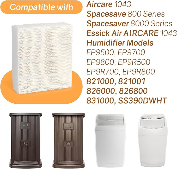 1043 Essick Humidifier Wick Filter for AIRCARE Air EP9500 EP9700 EP9800 EP9 EP9R EP9R500 EP9R700 EP9R800 800821000 826000 826600 831000 Fit Bemis Space Saver 800 8000 Series Evaporative - 2 Pack - Image 3
