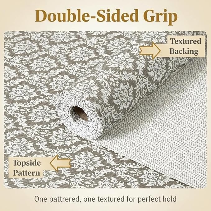 Coavas Extra Grip Thickened Shelf and Drawer Liner - Non-Adhesive Non-Slip Waterproof Mats for Kitchen Cabinets, Drawers, Shelves, Dresser & Cupboard, Easy Cut DIY (Beige Cream, 24IN x 20FT) - Image 2