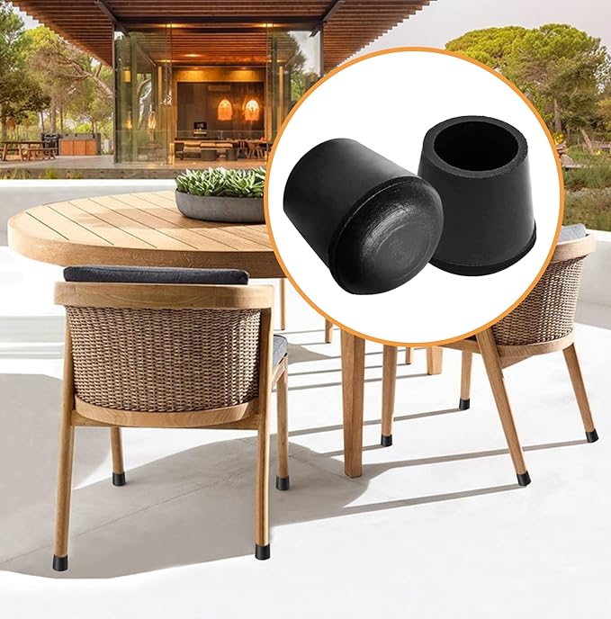 Piutouyar Round PVC Rubber Furniture Covers, 16mm / 5/8 Inches Table Chair Leg Tip Protectors, Non-Slip End Cap for Protect Surfaces, Black(20Pcs) - Image 7