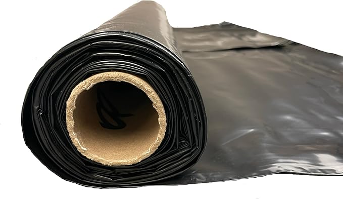 MB12X25300 Block Roll of 6 mil Moisture Barrier Polyethylene Underlay Film, 300 sq. ft, Black - Image 2