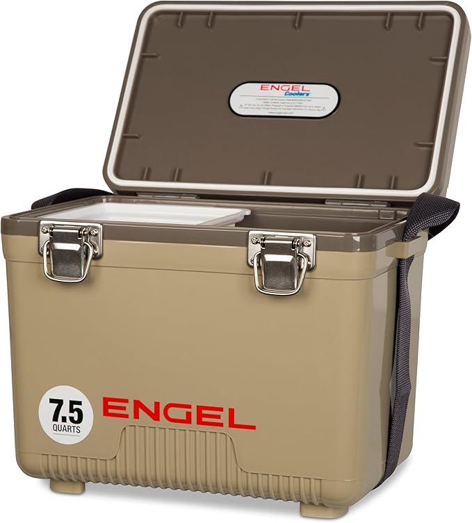 Engel UC7 7.5qt Leak-Proof, Air Tight, Drybox Cooler and Small Hard Shell Lunchbox for Men and Women by ENGEL
