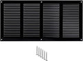 14x6 Vent Cover (Duct Opening) - Black HVAC Return Air Grille for Wall and Ceiling - Metal AC Vent Cover with Mesh - Rectangular Ventilation Register - External Dimensions: 15.75" W x 7.87" H by TURvent