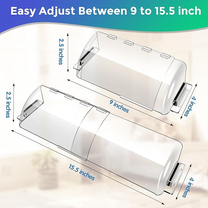 2 Pack Adjustable Air Vent Deflector - 9”to 15.5” Magnetic Floor Vent Covers for AC, Wall, Ceiling Registers with Strong and Large Magnets - Image 2