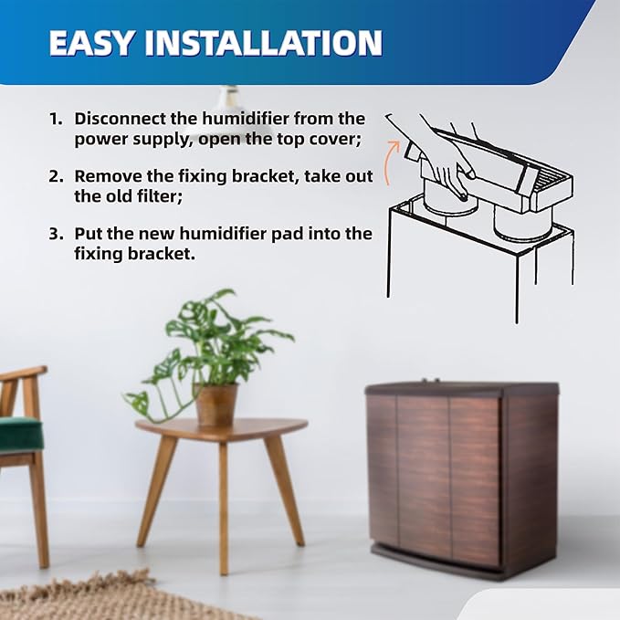 Ximoon HDC12 Humidifier Wick Filters | HDC-12 Replacement HD13030 HD1303 HD14060 HD1406 HD13050 HD1305 HD1407,Humidifier Filters 14911 32-14911 ES12-4 Pack - Image 5