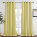 NICETOWN Blackout Window Curtain 90 inch Length - Room Darkening Thermal Insulated Grommet Large Window Treatment Light Blocking for Bedroom/Doorway (Paler Yellow, 1 Panel, W52 x L90) by NICETOWN