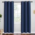 NICETOWN Blackout Draperies Curtains, Navy, 1 Pair, 42 x 78 inches, All Season Thermal Insulated Solid Grommet Top Blackout Curtains/Drapes for Kid's Room by NICETOWN