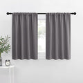 NICETOWN RV Bunk Curtains, Grey Kitchen Window Curtains Over Sink, Thermal Insulated Rod Pocket Blackout Blinds & Drapes for Small Windows (2 Panels, W42 x L30 -Inch) by NICETOWN