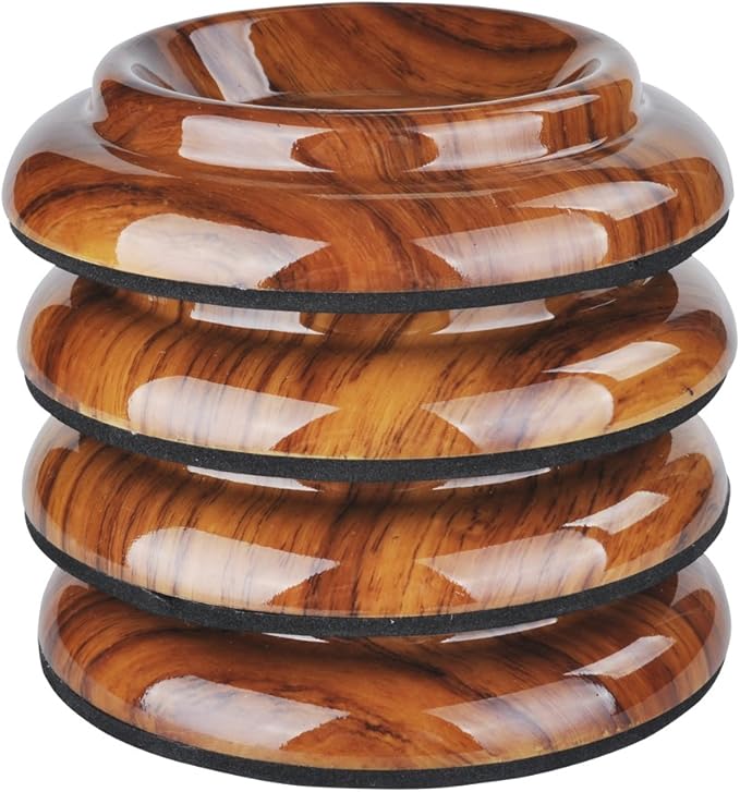 PUNK ABS Upright Piano Caster Cups Set of 4 Slip Resistant Leg Protector (Rosewood) - Image 2