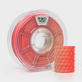 R3D Dual Color Silk PLA Filament, Co-Extrusion 3D Printer Filament 1.75mm, 30-370 mm/s High Speed PLA, Dimensional Accuracy +/- 0.02 mm, 1KG Plastic Spool (Matte Red-Yellow) by R3D