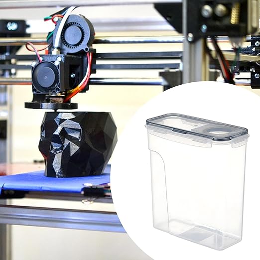 3D Printer Filament Dryer Box Food Storage Container Waterproof Dustproof Storage Box Sealed Tank for 1kg Filament and Pla Filament Kitchen, Black no Holder, as described - Image 5