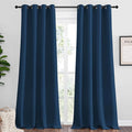 NICETOWN Moroccan Blue Blackout Curtains 96" Long for Office, Dining Room, Guest Room, Sound Reducing Heat and Cold Block Curtain Panels for Modern Room Decorative (55" Wide, 2 Pieces) by NICETOWN