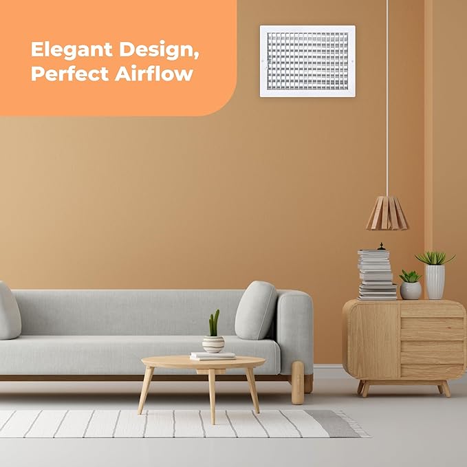 Aluminum 14 x 10 Inch (Duct Opening) Air Vent Covers Wall AC Grille – Premium Register Vent Cover – Durable Rustproof Wall Grille – Overall Size 15-5/8 x 11-5/8 Inch – Adjustable Front Blades, White - Image 7