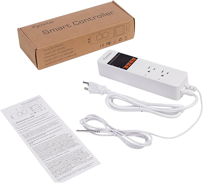 Attic Fan Thermostat Controller Temperature Switch Plug Outlet for Seedlings, Germination, Rooting, Greenhouse, Fermentation, Reptile, Terrarium Heating Mats - Image 9