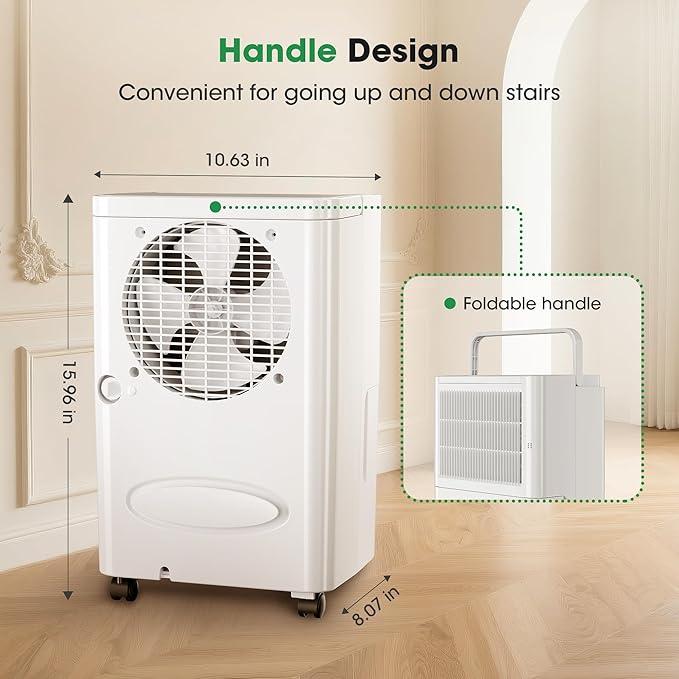 2,500 Sq.Ft Dehumidifier with Drain Hose, 30 Pints Dehumidifiers for Basement Bedroom Bathroom Large Room Home – Smart Humidity Control, 3 Modes, Dry Clothes, 24H-Timer, Auto Defrost - Image 7