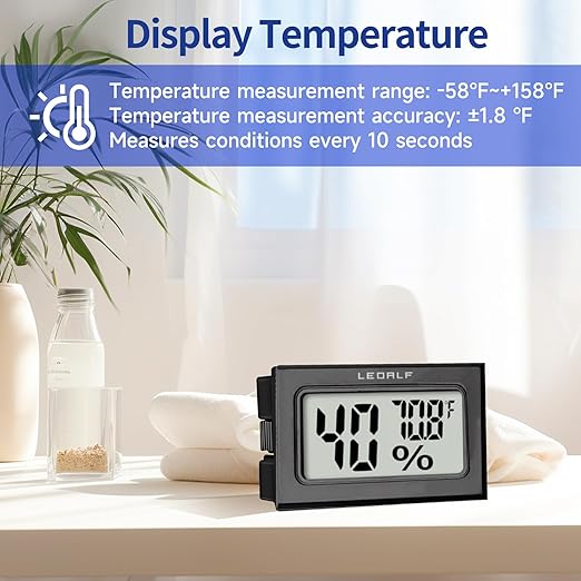 Humidity Meter Hygrometer Room Thermometer Indoor Digital Temperature and Humidity Monitor Mini Hygrometer Thermometer for House Office Home Garden and Cellar, 6 Pack - Image 4
