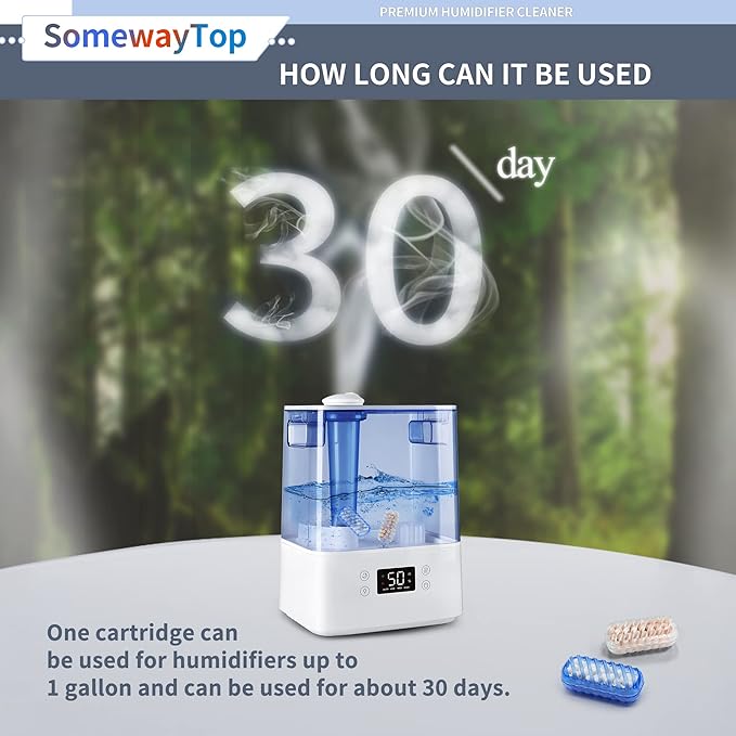 [2025 VER] 20X Humidifier Cleaner, Demineralization Cartridge for Humidifier Compatible with Demineralization Cleaning Ball, Homedics Humidifiers Filter Replacement & Humid Clean Cartridge - Image 6
