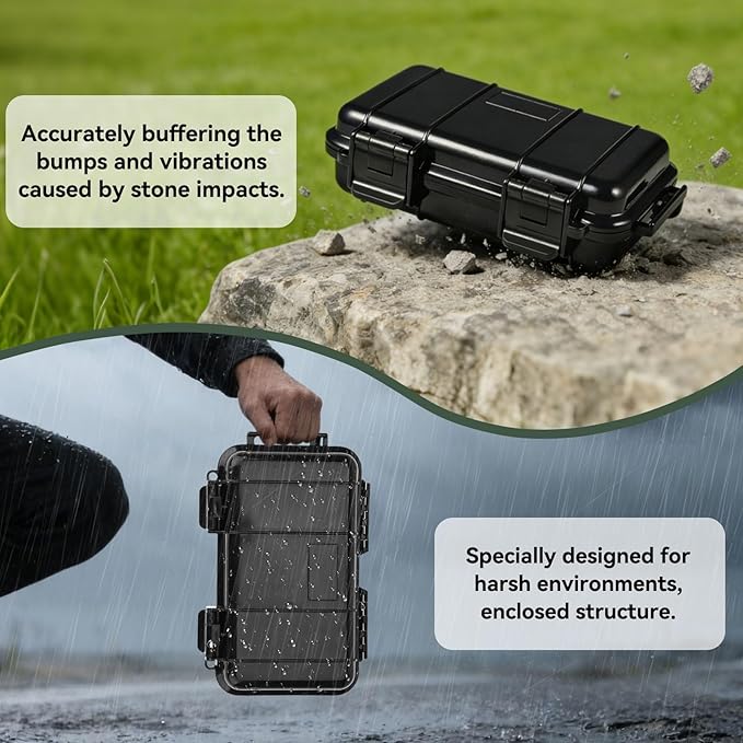 Outdoor Case, Water Proof Dry Box Shockproof and Pressureproof Sealed Storage Tool Organizer Electronic Devices Carry Protector for Camping Hiking - Image 6