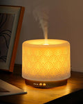 Ceramic Essential Oil Diffuser 280ml- Aromatherapy Diffuser with Ultrasonic Cool Mist Humidifier, Night Light, Timer, Auto Shut-Off, Large Room Aroma Diffuser for Home, Bedroom, Office, Yoga by ONABOVIVA