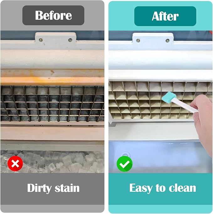 Palksky Ice Maker Cleaning Brush Set, Ice Machine Cleaning Tools - 2Pcs Drain Pipe Brush Nylon Bristles with 8Pcs Crevice Cleaning Brush - Image 2