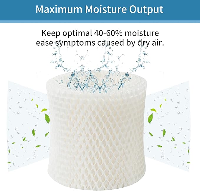 Humidifier Filter for Canopy Humidifier Bedside, Long-Last Wood Pulp Canopy Filter Replace for Canopy Humidifier Filter, 4-Pack, White - Image 3