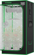 VIVOSUN P276 2.7x2.7 PRO Grow Tent, Indoor Plant Grow Tent Greenhouse with 2000D Mylar Fabric, 1" Poles, Extra Hanging Bars, 32"×32"×63", No High CFM Kit by VIVOSUN