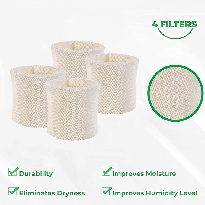 4-Pack Replacement Humidifier Wick Filter Compatible with Emerson MAF-1, Fits MA0950, MA1200, MA1201, MA09500, MA12000, MA12001, MA12010 - Image 2