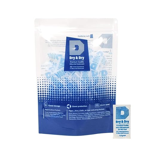 Dry & Dry 0.5(Half) Gram [250 Packets] Silica Gel Packets Desiccants Silica Gel Packs - Food Safe Silica Packets Silica Gel Desiccant Packs for Storage by DryDry