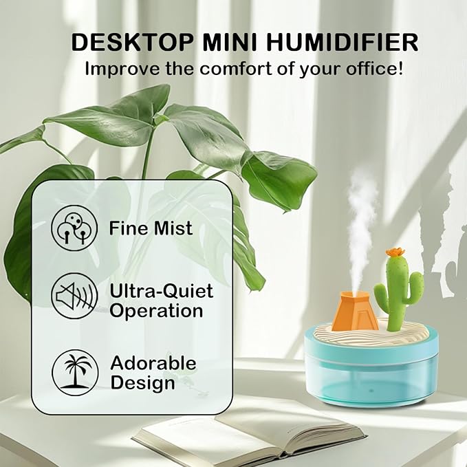 Portable baby humidifier with 2 Mist Modes, 320mL Large Tank Whisper-Quiet for Baby/Nursery/Office, Portable Mini Air Moisturizer (Green) - Image 3