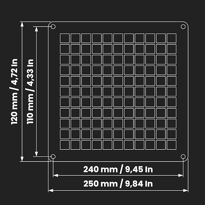 Repa Market 10" x 5" Inch Galvanized Steel Rectangular Crawl Space Vent Grid - Inlet Outlet Ventilation Guard - Universal Metal Air Supply Exhaust Protection Mesh - Durable Duct Grille - Image 2