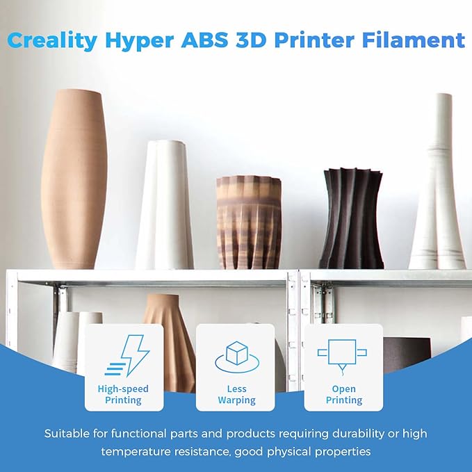 Creality Hyper ABS Filament, Official 3D Printer Filament ABS 1.75mm for High-Speed Printing Convenient Open Printing Material, 1kg(2.2lbs) Spool Fit Most 3D Printer (Orange) - Image 6