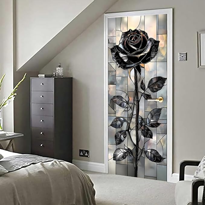 3D Door Stickers, Peel and Stick Vinyl Wallpaper, Self-Adhesive Mural Door Cover for Home Decor 30.3" W x 78.7" H - Image 6