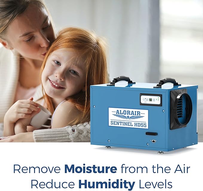 ALORAIR Commercial Dehumidifier 113 Pint, with drain Hose for Crawl Spaces, Basements, Industry Water Damage Unit, Compact, Portable, Auto Defrost, Memory Starting, 5 Years Warranty, Sentinel HD55 - Image 2