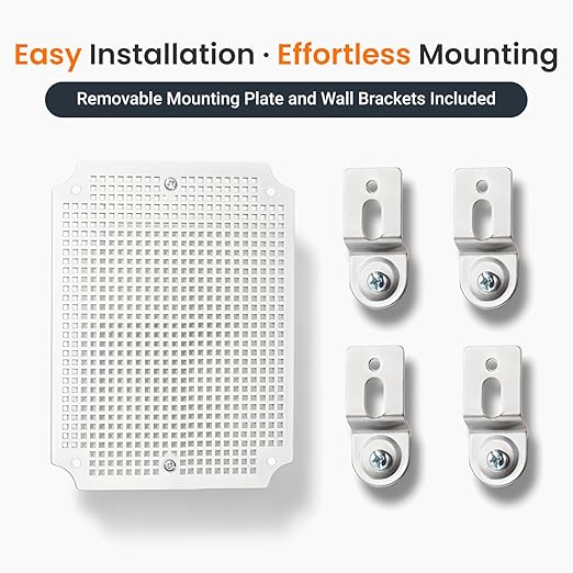 QILIPSU Outdoor WiFi Enclosure, 8.6"x6.7"x4.3" Waterproof Electrical Junction Box, Clear Plastic Hinged Cover IP67 Weatherproof for Solar Projects Network Router Led Control - Image 8