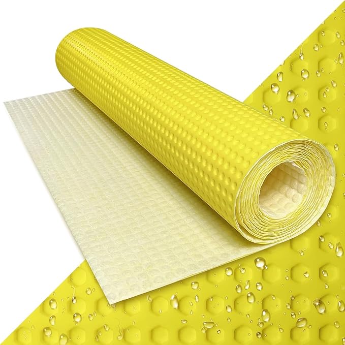 MAXKOSKO 216 Sq.Ft. uncoupling Membrane for Tile, 1/8''(3mm) Thick Waterproof Heated Flooring underlayment Mat Tile Crack Prevention for Bathroom Shower Kitchen Basement by MAXKOSKO