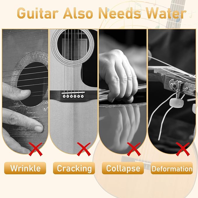 GUITTO Guitar Humidifier Acoustic Soundhole Cover, 2 in 1 Humidity, Suitable for Most Standard Sound Holes (4'' to 4.3'') GHD-04 - Image 3