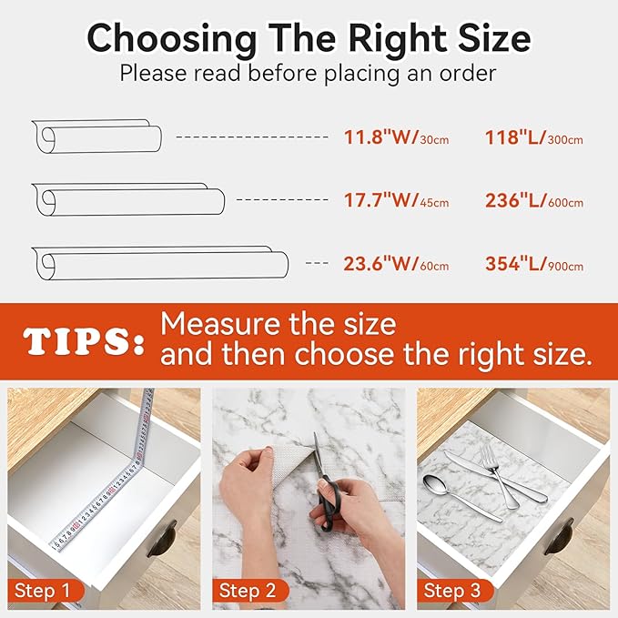 Viseeko Shelf and Drawer Liner for Kitchen Cabinet, Non-Adhesive Cabinet Liners for Shelves, Strong Grip Shelf Paper Non-Slip Waterproof Easy to Cut for Dresser Cupboard, Marble, 12 in x 30 ft - Image 6