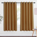 NICETOWN 66 Inch Long Blackout Curtains for Bedroom Living Room, Thermal Insulated Room Darkening Curtains, Light Blocking Blackout Drapes for Bedroom, 66" W x 66" L, 1 Panel, Gold Brown by NICETOWN