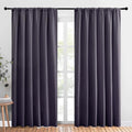 NICETOWN Living Room Curtains, Blackout Draperies, Greyish Purple, 1 Pair, 70 x 84-inch, Home Decorations Thermal Insulated Solid Rod Pocket Blackout Drapes for Cafe by NICETOWN