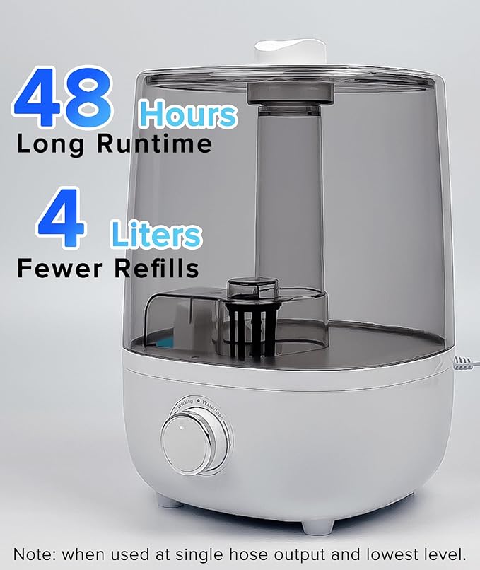 Reptile Fogger Humidifier Fog Machine Mister with 4L Visible Tank，with Dry-Run Protection Compatible with All Terrariums and Enclosures, Ideal for Reptiles/Amphibians/Plants/Herps/Vivarium/Moss - Image 5