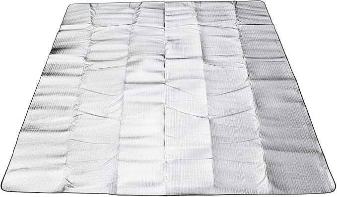 Wind Tour Outdoor Double-Sided Moisture-Proof Aluminum Foil Foam Pad Waterproof and Insulating Foil Mat Picnic Mat Camping Mat for Beach Tent and Camping by Wind+Tour