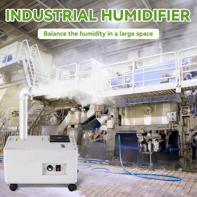 Cool Humidifier 3000ml/Hour Commercial Grade, Auto-Fill Water Tank & Stainless Steel Shell - Large Space Industrial Humidifier for Factories/Workshops (110V) - Image 7