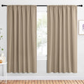 NICETOWN 2 Panels Blackout Curtains, Rod Pocket Window Curtains Room Darkning Drapes for Bedroom/Living Room, Thermal Insulated Solid Draperies for Home Office/Study, 62 by 72-Inch, Soft Taupe by NICETOWN