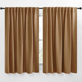 NICETOWN Blackout Curtain Panels Window Draperies - (Gold Brown Color) 70x63 inch, 2 Pieces, Insulating Room Darkening Blackout Drapes for Bedroom by NICETOWN