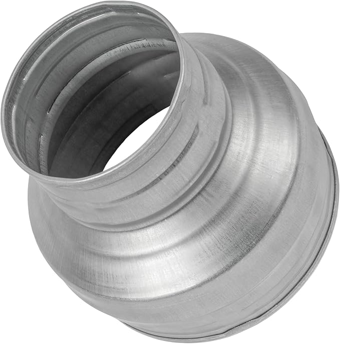 Vent Systems 5" Inch to 3" Inch Duct Reducer Adapter Connector Fitting Pipe Increaser Reducer Cone for HVAC Ventilation Systems, Exhausts and Grow Tents. (Galvanized Steel, 125 to 80 mm) by VentSystems