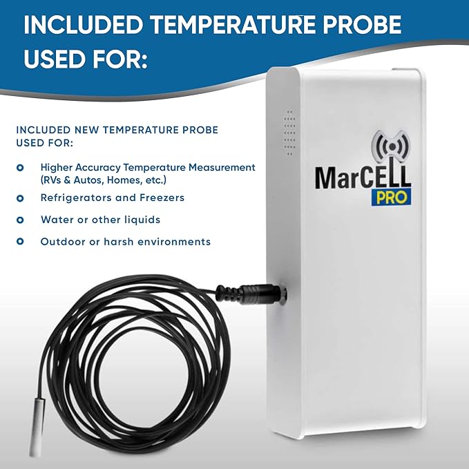 MarCELL PRO - Professional Level Remote Temperature, Humidity & Power Monitor - No WiFi Needed (Uses AT&T Network) - RV, Network Room, Freezer, Home - Instant Phone Call Alerts - Made in The USA - Image 6