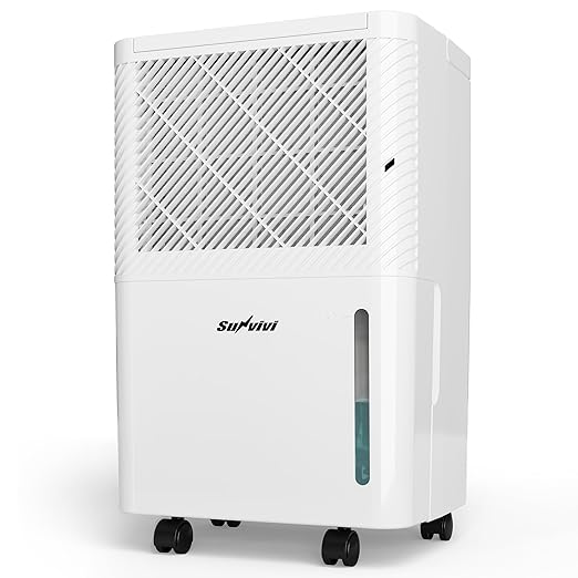 25 Pint Dehumidifier with Drain Hose: for Whole Home & Large Rooms up to 1500 Sq.Ft, 71OZ Tank, Auto Shut Off, 24H Timer, Ideal for Basement, Bedroom, Garage, RV, White - Image 9