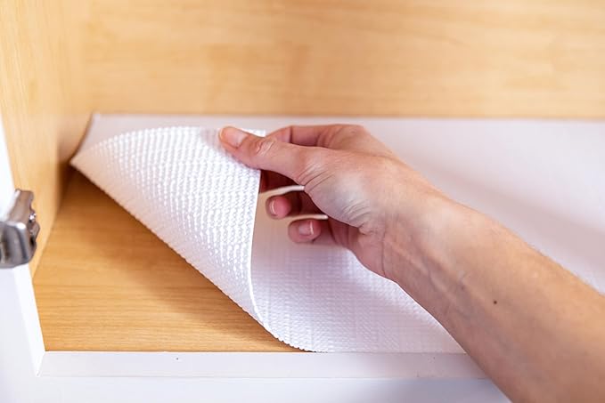 Smooth Top EasyLiner for Cabinets & Drawers - Easy to Install & Cut to Fit - Shelf Paper & Drawer Liner Non Adhesive - Non Slip Shelf Liner for Kitchen Pantry - 20 Inch Width - 36 Total Feet - White - Image 7