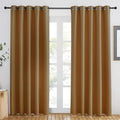 NICETOWN Gold Brown Blackout Curtains 84 inch Length, Grommet Top Room Darkening Drapes for Bedroom Living Room, Light Blocking Window Covering for Privacy (W66 x L84 Inch, 1 Panel) by NICETOWN