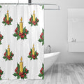 Christmas Candle Yellow Shower Curtain Liner 72×72 inch for Bathroom Curtain Anti Mold Shower Curtain with Hooks Bathroom Accessories by Unknown