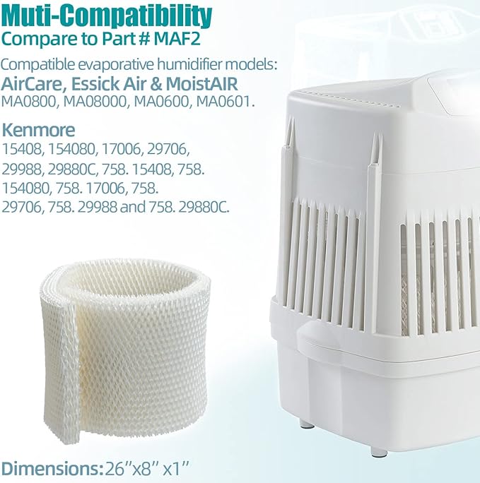 Alocs MAF2 Humidifier Wick Filter for Air-Care - Essick Air Moist Air MA0800 MA08000 MA0600 MA0601; Kenmore 32-15508 15408 154080 (2-Pack) - Image 5
